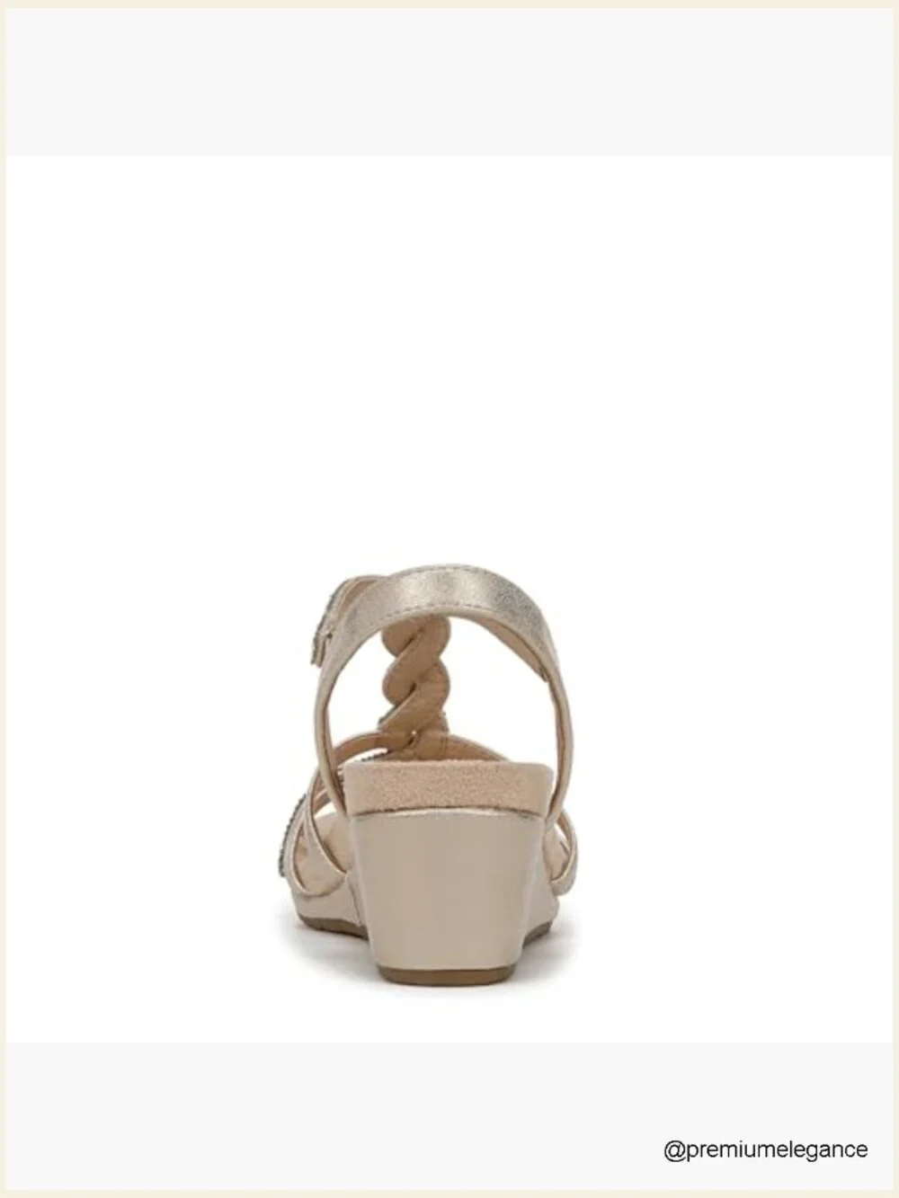 Women's Wedge Sandals Slingback Rhinestone Casual Comfort